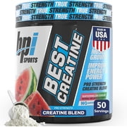 BPI Sports Best Creatine - Creatine Monohydrate, Himalayan Salt - Strength, Pump, Endurance, Muscle Growth, Muscle Definition - No Bloat - Watermelon Cooler - 50 servings - 10.58 Ounce