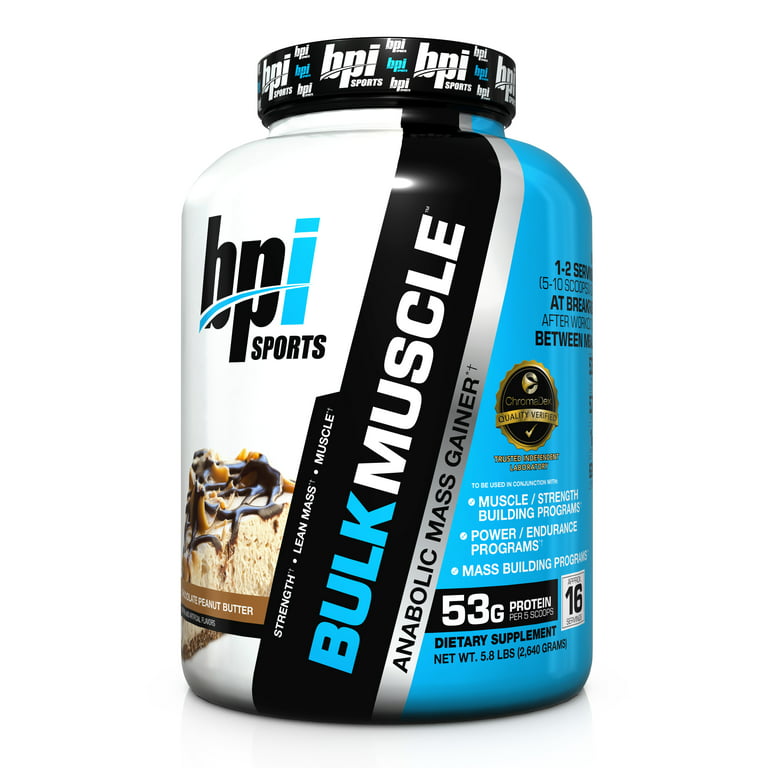BPI Sports Bulk Muscle Protein Chocolate Peanut Butter, 16 Servings