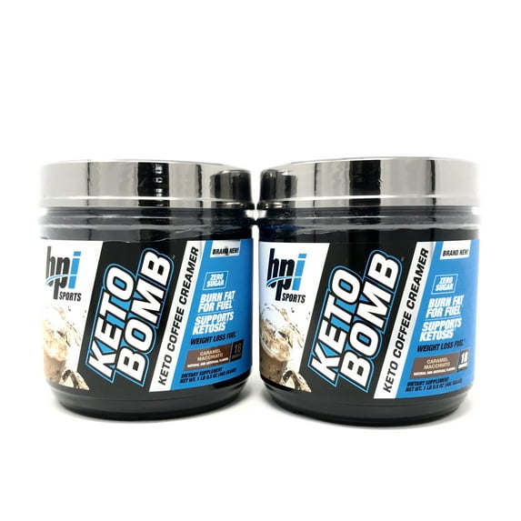 BPI Sports Health Keto Bomb Ketogenic Caramel Macchiato, 18 Servings (Pack of 2)