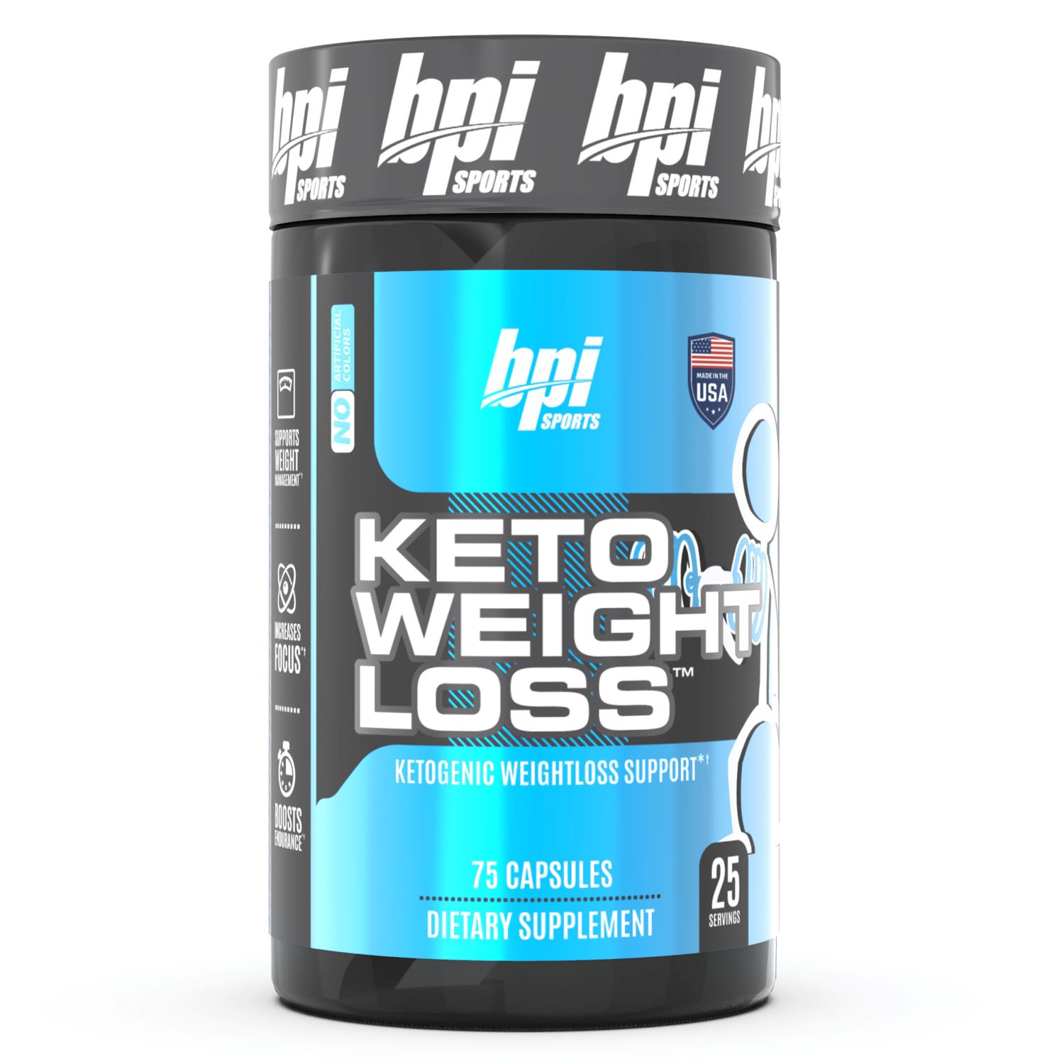 BPI Sports Keto Weight Loss Dietary Supplement, 75 Capsules - image 1 of 7