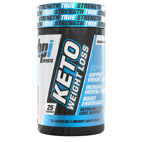 BPI Sports Keto Weight Loss, Ketogenic Fat Burner, 75 Capsules, 25 Servings