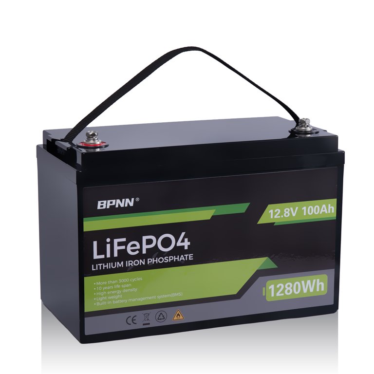 EMA MaxPower 100Ah LiFePO4 Deep Cycle Lithium Battery with Built