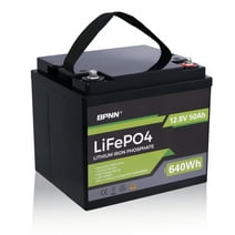BPNN 12V 50Ah LiFePO4 Battery Deep Cycles Battery 12V Lithium Battery for RV Home Backup