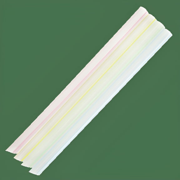 BPPEG [1,600 Ct] Jumbo Boba Straws (10Mm),9 Striped Mixed Colors,Unwrapped Milkshake Straws