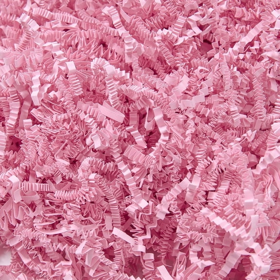 BPPEG 1 Lb Crinkle Cut Paper Shred Pink Shredded Paper for Gift Box Gift Baskets Filler- Gift Box Bag Filler - Confetti Stuffing for Valentine'S Day,Birthday,Holiday Present Wrapping
