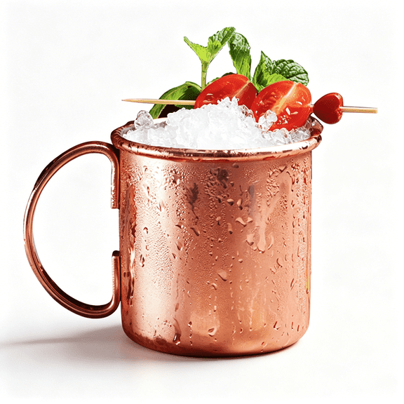 BPPEG 1 Pcs Moscow Mule Copper Mug 100% Pure Cylindrical Smooth Finish Copper Cup Drinking Glasses Solid Drinkware for House Parties, Cocktails (3.58X3.35")