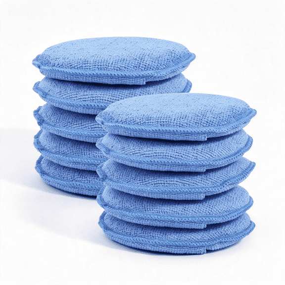 BPPEG 10 Pack Wax Applicator Pads Microfiber with Finger Pocket for Car Wax | Foam Applicator Pad with Finger Pocket, Scratch-Free Waxing for Cars &Amp; Household, Machine Washable &Amp; Reusable