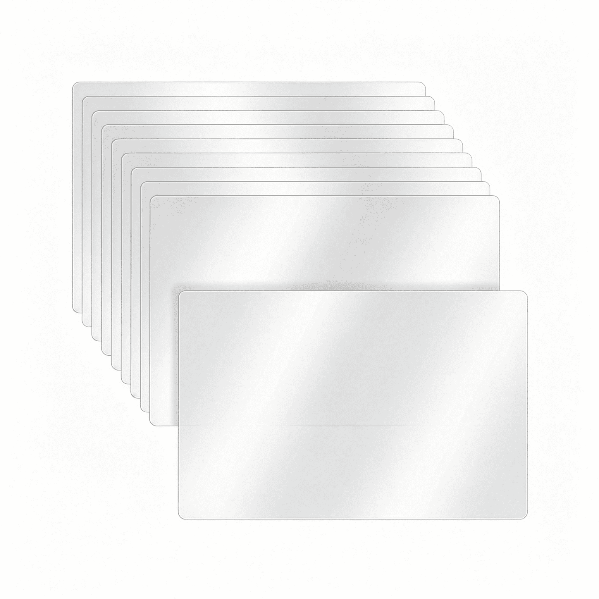 BPPEG 10 Pcs Plastic Placemat Heat Resistant Washable Table Mats, Clear ...