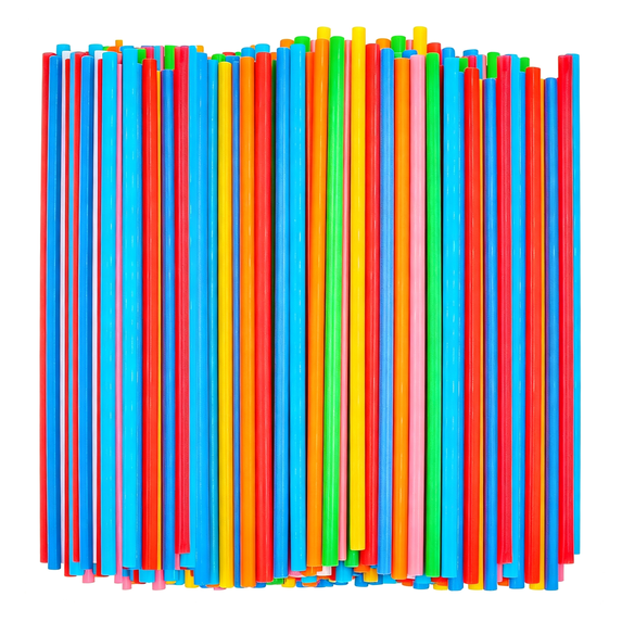 BPPEG 100 Pcs 10.3Inch Disposable Plastic Drinking Straws, Extra Long ...