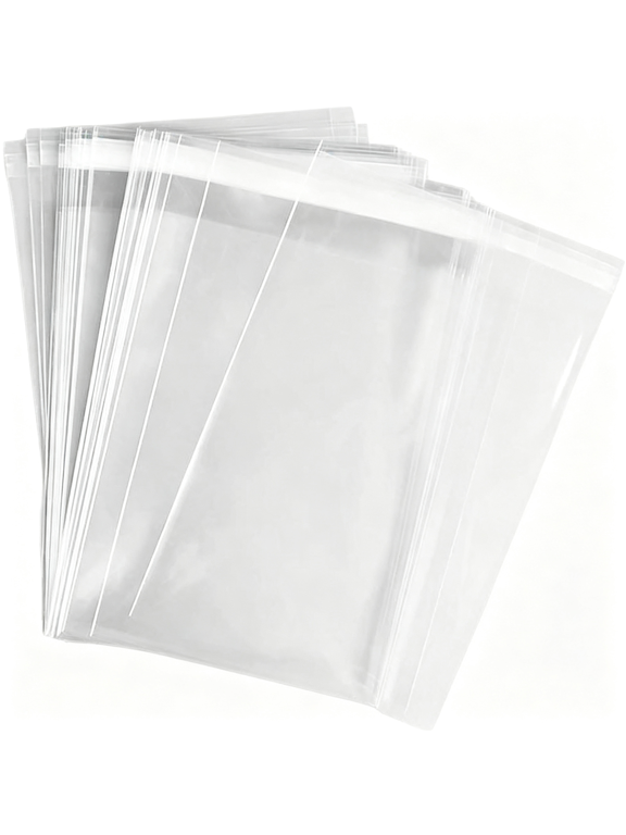 100 Pcs Clear 8" X 10"(19.8*25 Cm) Self Seal Cello Cellophane Bags Resealable Poly Bags 1.4 Mils Opp Plastic Sleeves,Clear Bags for Packaging Photos,Mats,Treats,T Shirts,Party Favors,Gifts