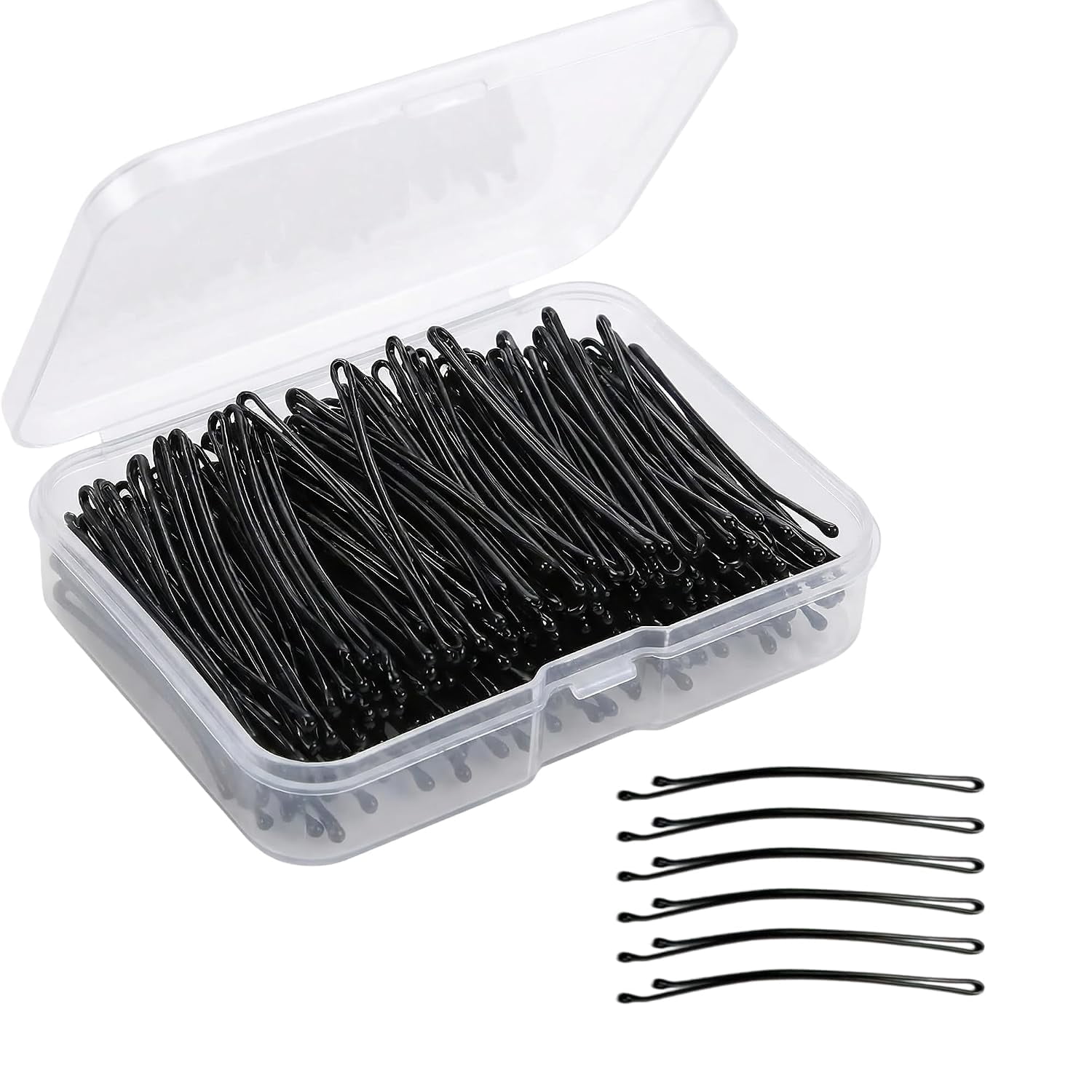 Pin Models BPPEG 100 Pcs Curved Bobby Pin, 2.2 Inch Black Hair Pins for Women and ...