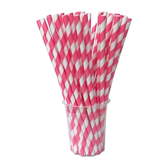 BPPEG 100Pc Biodegradable Paper Straw, Eco Friendly Paper Straws for Drinks, Disposable Straws for Party Wedding Home Use
