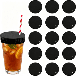 BPPEG 15 Pack Night Cap Drink Cover, Drink Covers for Alcohol Protection Women Scrunchie, Drink Cover Scrunchie for Bar and Club Safety, Reusable Elastic Waterproof Cup Covers with Straw Holes