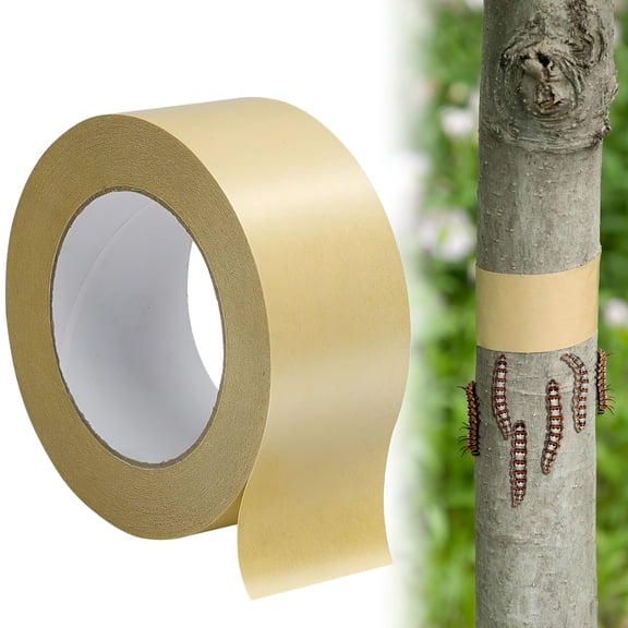 BPPEG 165 Ft X 2 Inch Tree Insect Barrier Tape,Cicada Tree Wrap Protection Tape,Adhesive Crawling Insect Tree Tape for Protecting Fruit Trees Plants Outdoor Lawn Garden