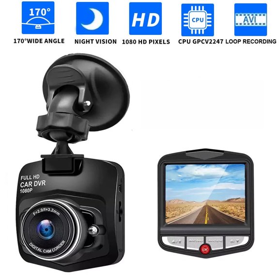 BPPEG 2.4'' Full HD 1080P Dash Cam Car DVR Front or Rear Camera Night G-sensor - 1080P Dash Camera for Cars