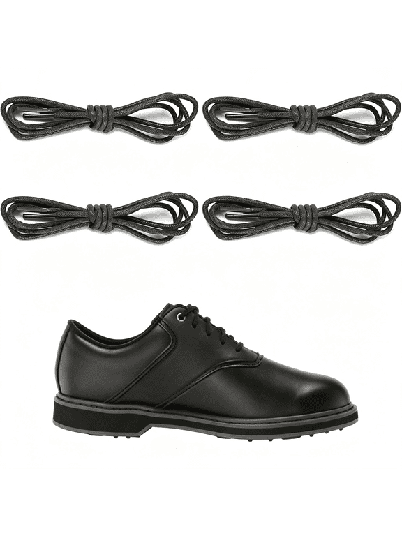 2 Pairs Waxed Golf Shoelaces for Shoes|3/32"(2.5Mm) Oxford Thin Dress Shoe Laces Replacement Strings Shoe Lace