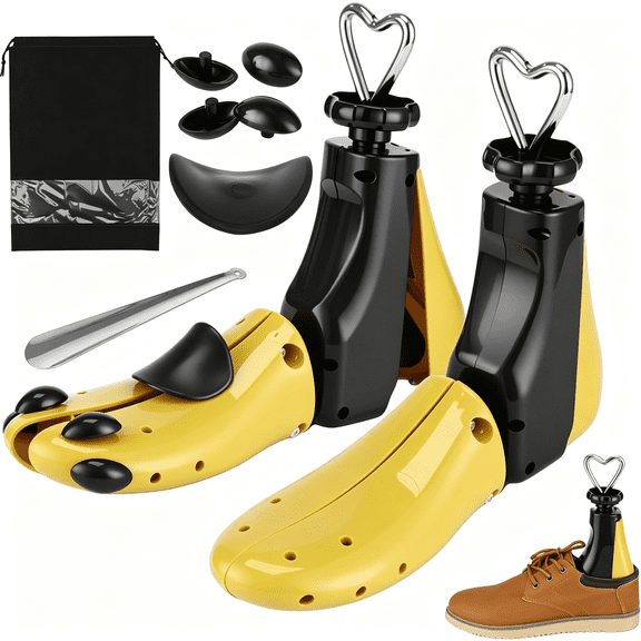 BPPEG 2 Pcs Shoe Stretcher Set,Adjustable Width and Length Boot Stretcher for Wide Feet,Shoe Expander for Us Men Size 7-12,Us Women Size 8.5-13.5,Include Expansion Accessories