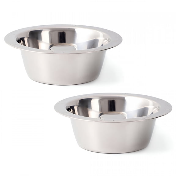 BPPEG 2 Pcs Stainless Steel Dog Bowl, Dog Bowl Slow Feeder, Dog Slow Feeder Bowl Stop Gulping Dog Food and Water Eating Bowl