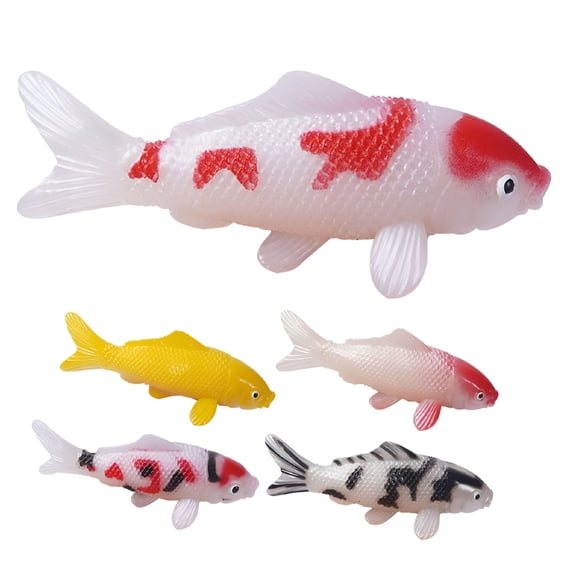 BPPEG 2026 New 5 Pcs Artificial Fish Fish Tank Fake Fish for Pond Mini Fish Realistic Fish Fake Goldfish Miniature Aquarium Decor