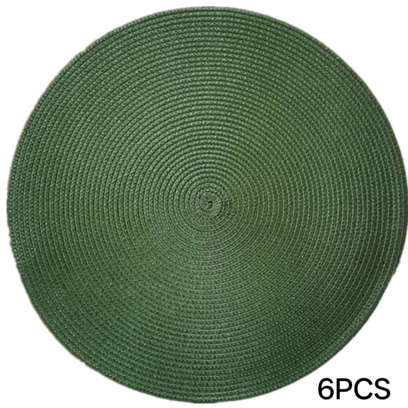 BPPEG 2026 New 6Pcs Round Placemats,Non-Toxic Material Red Placemats,Heat-Resistant Table Placemats Set of 6 for Dining,Kitchen,Party,Restaurant,Home Mint Green