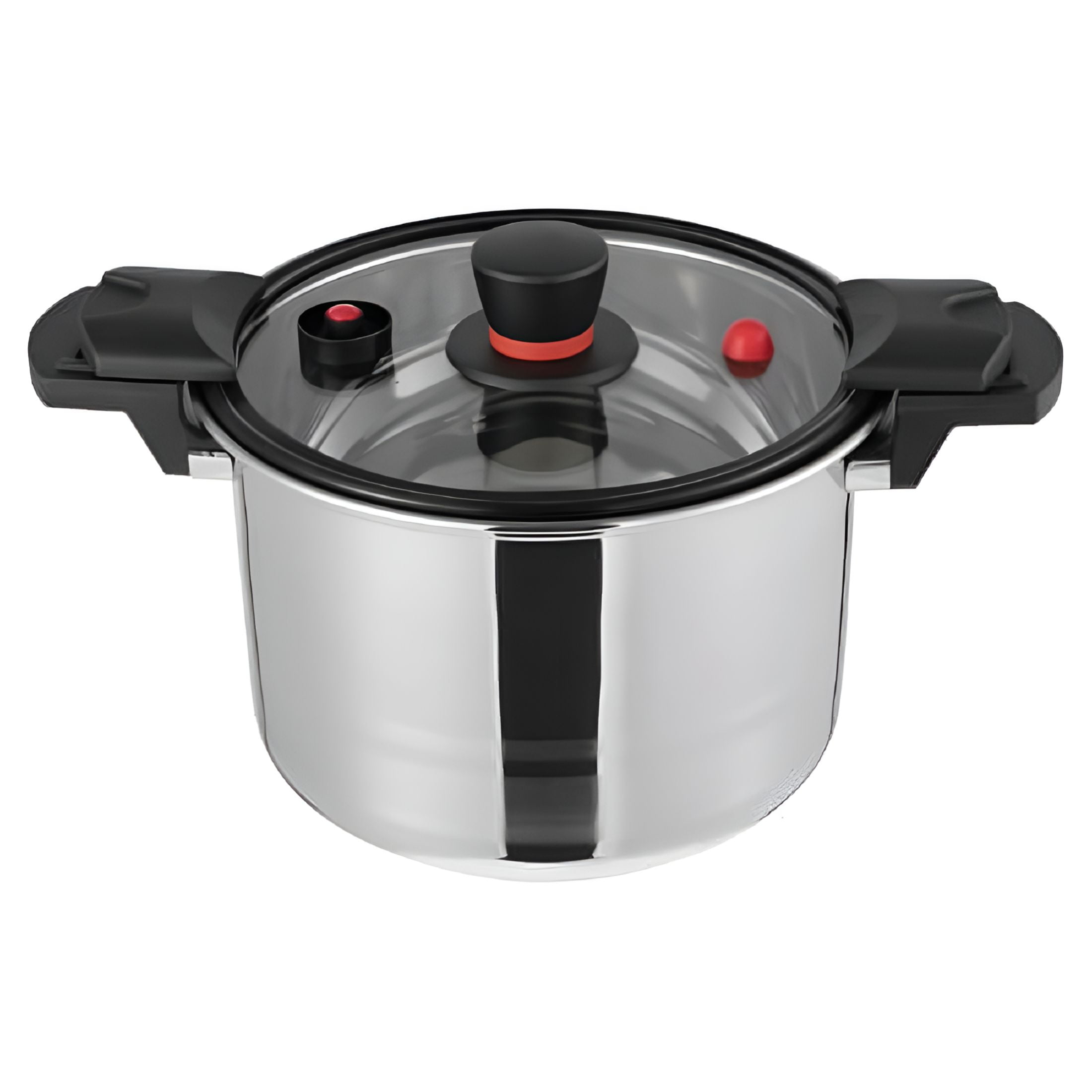 BPPEG 2026 New 7.4Qt Pressure Pot,60Kpa Pressure Canner Cooker with One-Hand Operating Glass Lid,Stainless Steel Instant Fast Cooking Pot Suit for Family of 6-7 (Silver)
