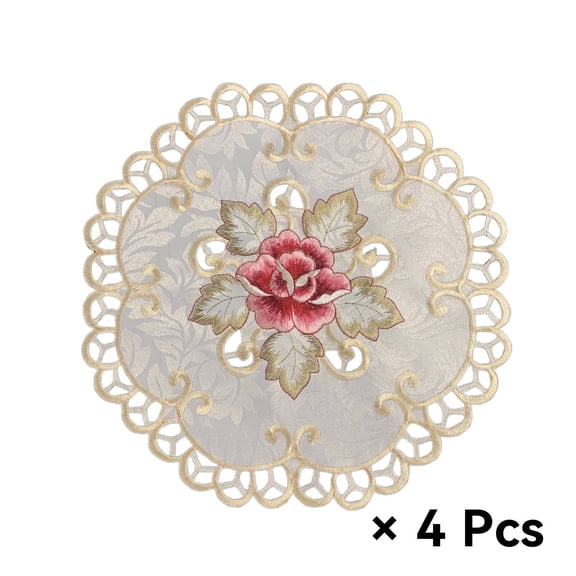 BPPEG 2026 New Coasters Romantic Combination Coasters Set of 4 High Quality Fabric Coffee Table Decor Coffee Table Decor for Living Room Dining Room Office 5.91 In