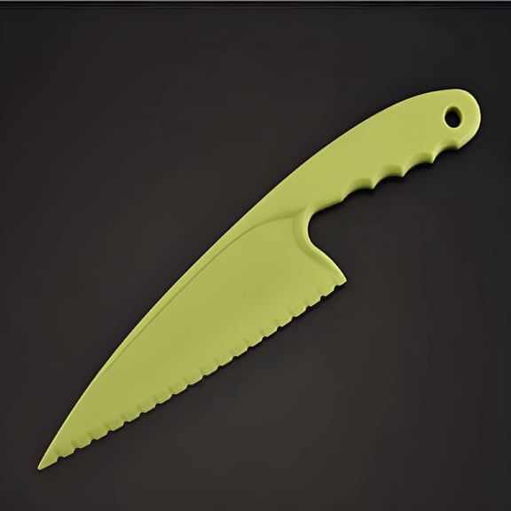 BPPEG 2026 New Green Lettuce Knife for Vegetable Cake Bread with Serrated Cutting Edges Kids Safe Chef Nylon Green,For Kitchen,Cooking,Baking,Home