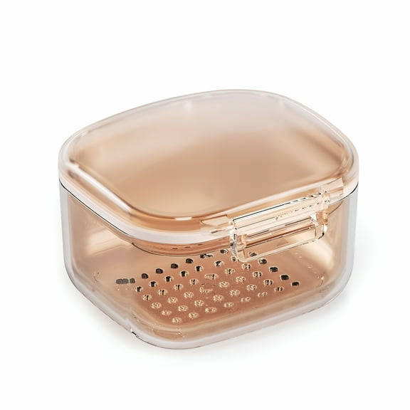 BPPEG 2026 New Multipurpose Denture Bath Case with Strainer Basket,Three Layered Denture Holder Cup to Clean and Soak,Retainer Box,False Teeth Container