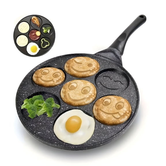 BPPEG 2026 New Non-Stick Mini Pancake Maker Durable,Easy Clean with 7 Fun Molds,Perfect for Kids&Creative Breakfasts for Kitchen,Home Cooking,Brunch