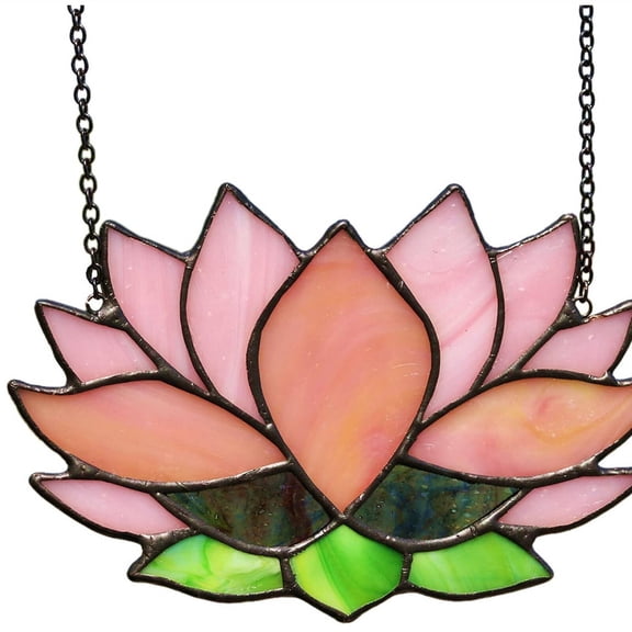 BPPEG 2026 New Stained Glass Window Hanging,Handcrafted with Precision Sun Catcher,Bright Glass and Acrylic Material Nature Inspired Design Elements Stained Glass,Style3,5.9In