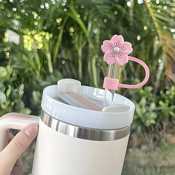 BPPEG 2026 New Straw Cover Cap for Stanley Cup Charming Tumbler Accessories Practical Cup Topper Fun Straw Covers for Stanley Tumblers for Home Office Travel Camping Gym School