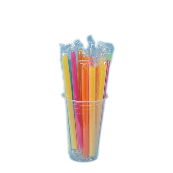BPPEG 2026 New Straws Individually Wrapped Disposable Straws Safe and Flexible Plastic Straws Temperature Resistant Straws Drinking Plastic for Parties Restaurants Travel Cups