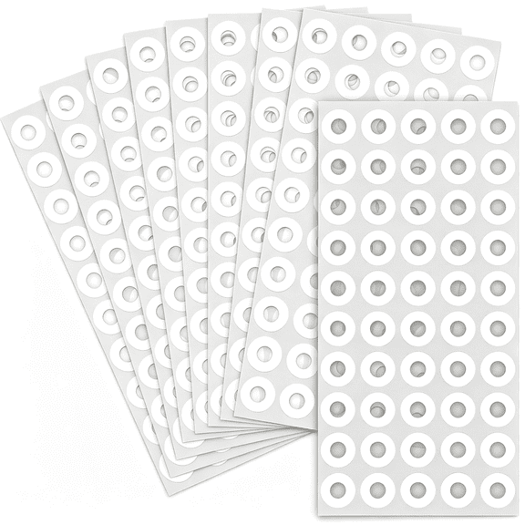 BPPEG 2500 Pcs White Hole Reinforcement Stickers, Round Self-Adhesive 0.25" Diameter Hole Labels for School Home Paper Sheet Binder Reinforcement Labels