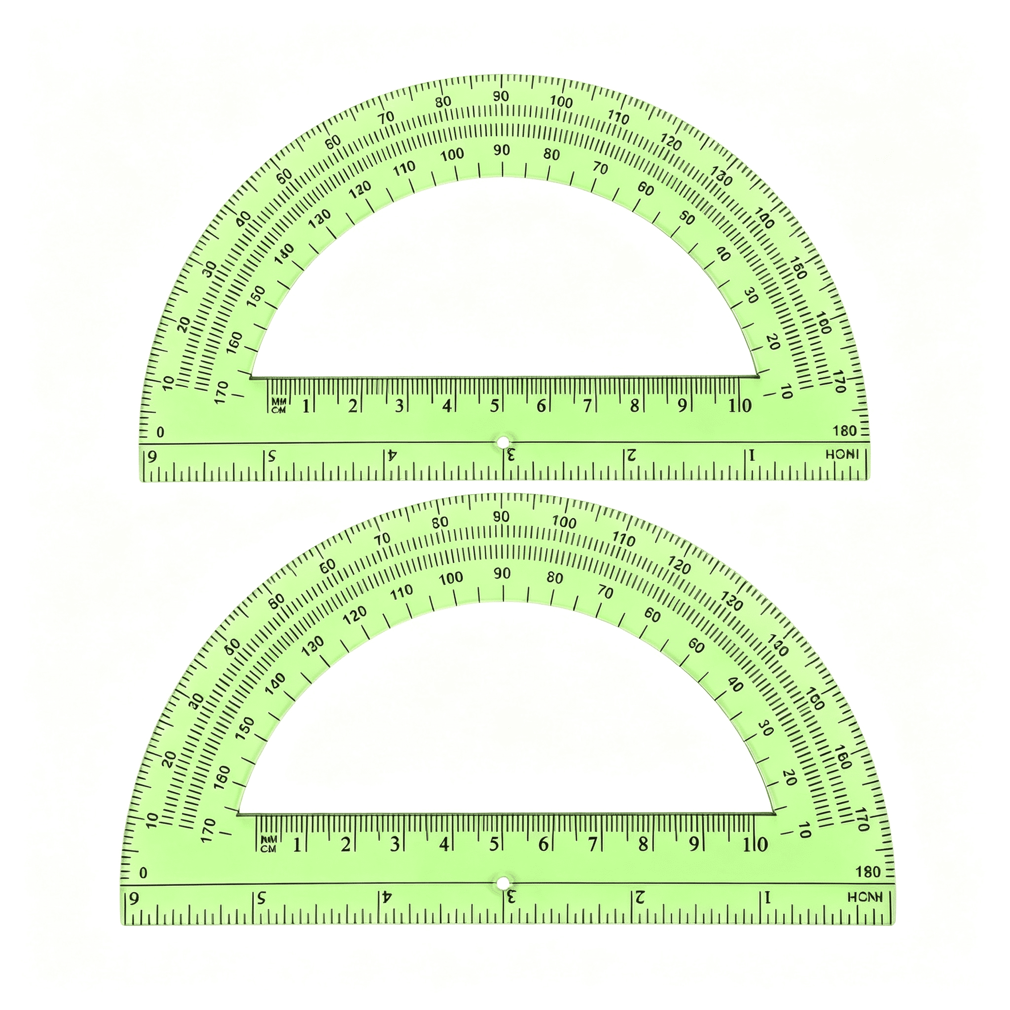 Protractor Maty BPPEG 2Pack Plastic Protractor 180 Degree Math Protractors 6Inch,Green ...