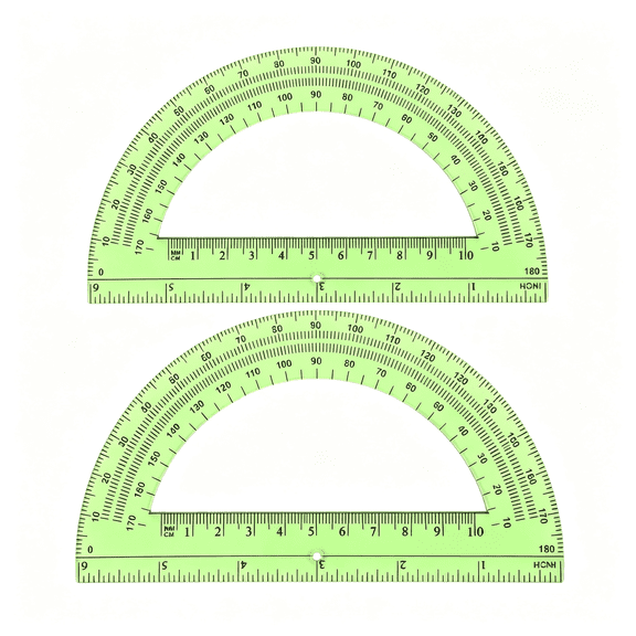 BPPEG 2Pack Plastic Protractor 180 Degree Math Protractors 6Inch,Green | Geometry Tools for Students Teachers,Angle Measurement School Classroom Homework,Drafting Math Learning Design
