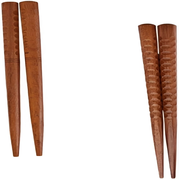 BPPEG 2Pairs Chopsticks Kitchen Utensils for Sushi Asian Dishes Home Use-Design Natural Wood Material Tortoise Shell Style Three-Line Tortoise Shell Style