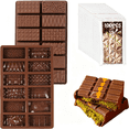BPPEG 2Pcs Chocolate Bar Mold 1 Inch Deep Dubai Silicone, Chocolate ...