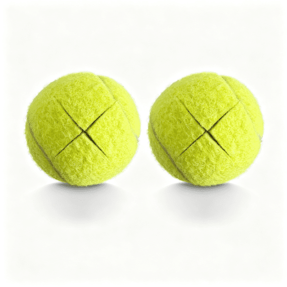 BPPEG 2Pcs Precut Tennis Balls for Walkers,Heavy Duty Long Lasting Glide Balls - Precut for Easy Installation,Universal Felt Pads for Walker Legs & Furniture,Floor Protectors