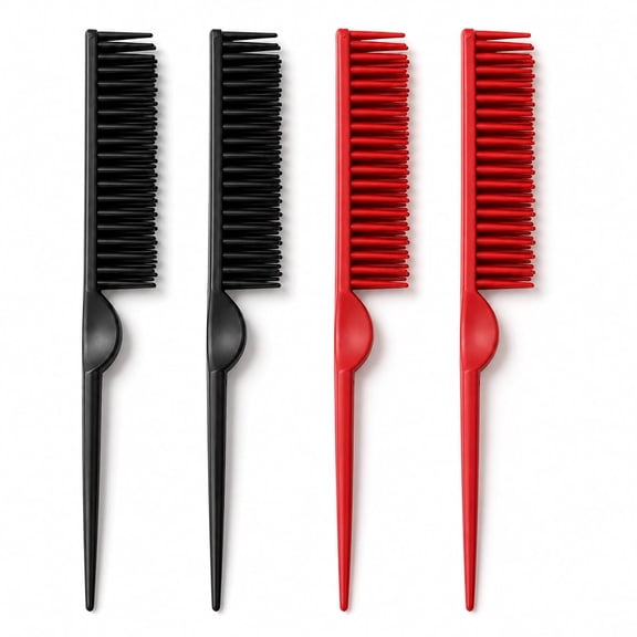 BPPEG 3 Row Comb for Natural Hair Curl Defining Detangler Comb | 4 Pcs Three Row Curl Comb for Curly Hair Styling, Detangling, Defining Curls, Waves and Textured Natural Hairstyles