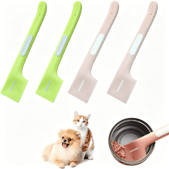 BPPEG 4 Pack Pet Food Spoon,Silicone Mixing Spoons Canned Scoop,Mini ...