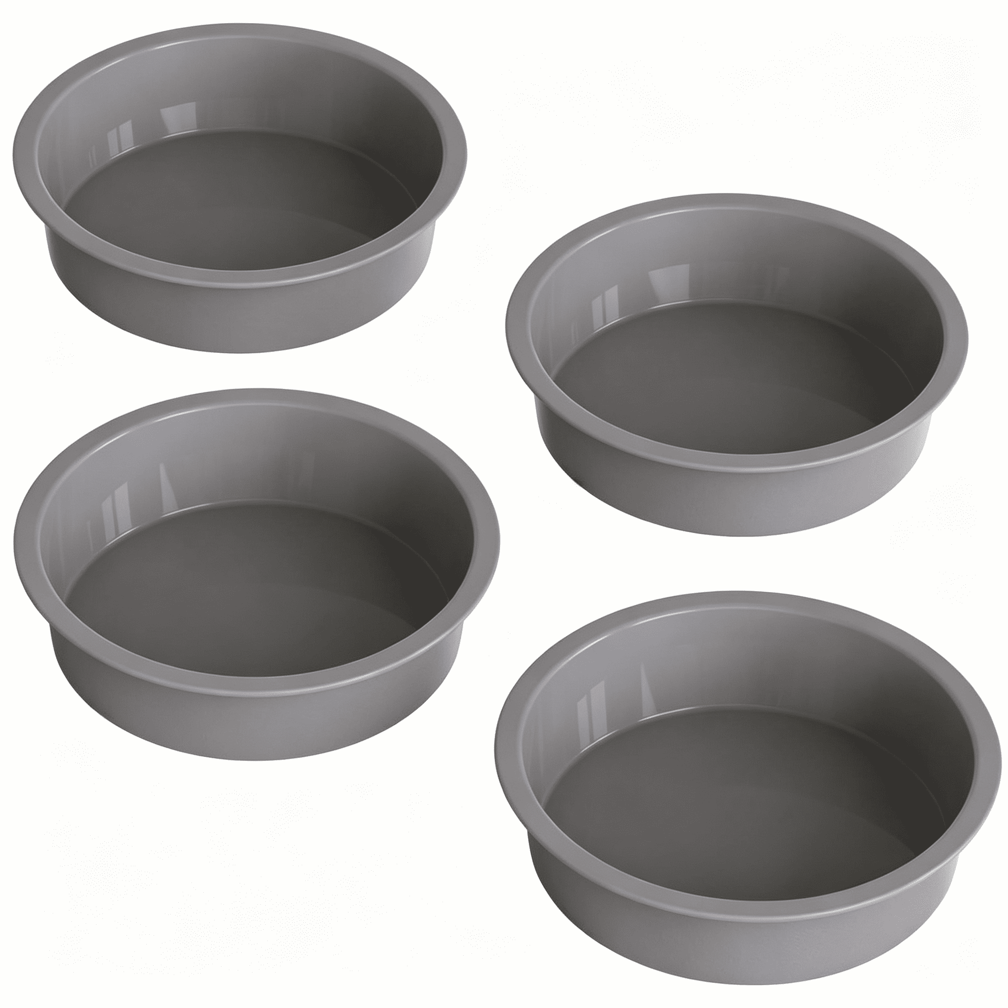 BPPEG 4 Pack Silicone Cake Pans 5 Inch Round, Nonstick Small Cake Mold ...