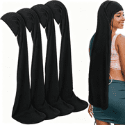 BPPEG 4 Pcs Jumbo Dreadlock Cap 37'' Hair Dreads Head Wrap Loc Wraps for Dreads Hair Accessories for Men Women Sleeping Dreadlock Caps for Men