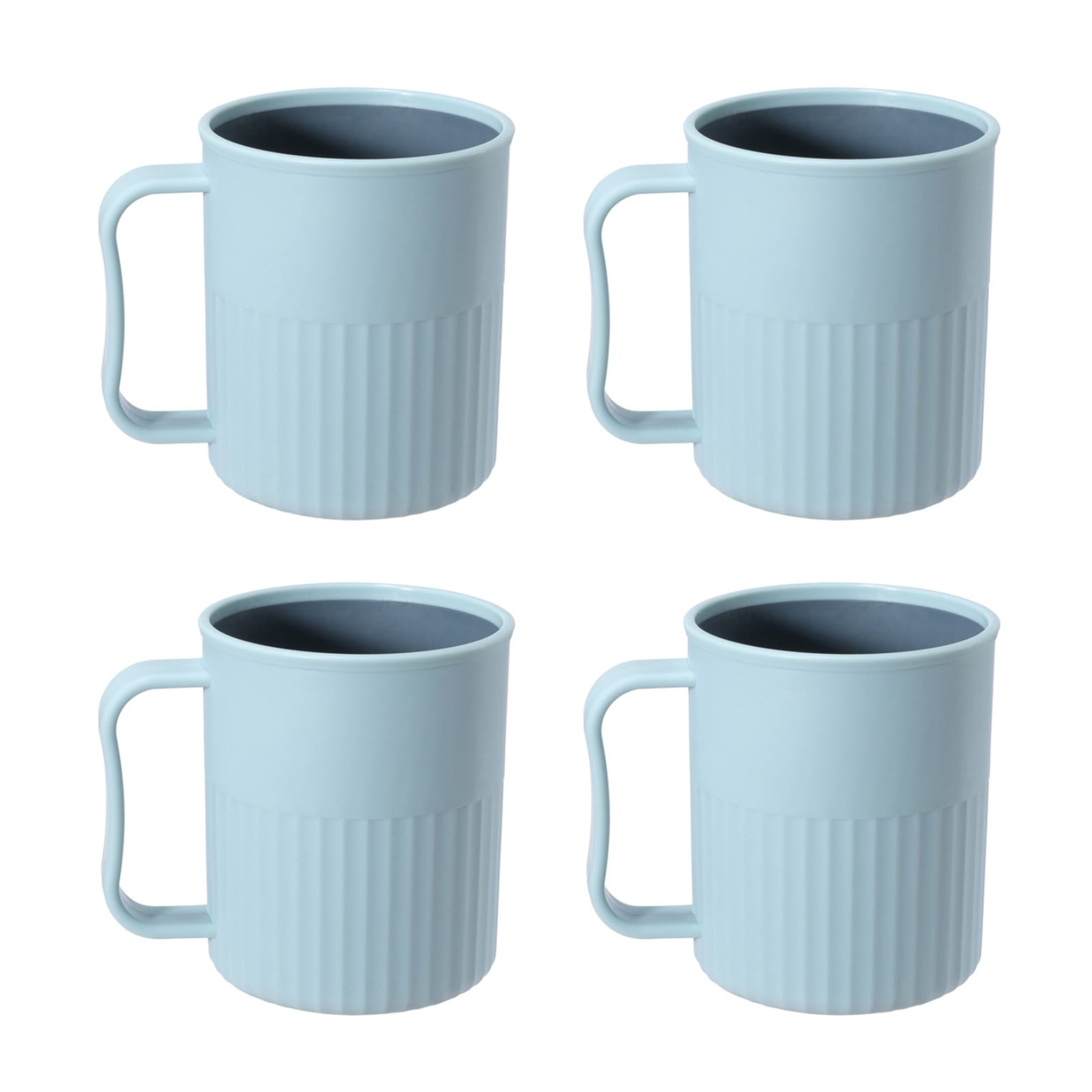BPPEG 4 Pcs Reusable Plastic Drinking Cup with Handle,BPA Free ...