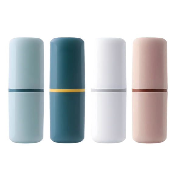 BPPEG 4Pcs Toothbrush Travel Case,Portable PP Tooth Brush Holder,Toothbrush Case for Traveling,Camping,Home & School