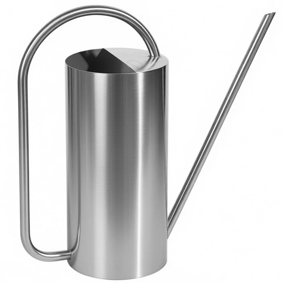 BPPEG 50.7 Fl Oz 1.5 L Stainless Steel Watering Can,Long Spout Watering Cans for Indoor Plants,Modern Garden Watering Can Pot 10.6 X 10.6 X 3.9 in / 27 X 27 X 10 Cm