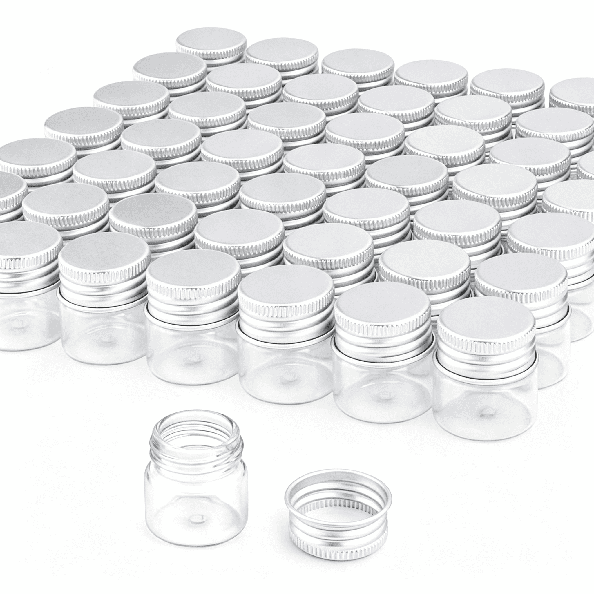 BPPEG 50 Pack,10Ml Clear Glass Essential Oil Bottle,Empty Travel Glass ...