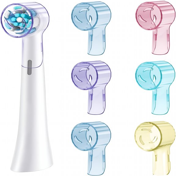 BPPEG 6 Pack Toothbrush Covers for Replacement Heads,Toothbrush Cover Caps for Electric Toothbrush Head,Toothbrush Head Cover for Travel&Home(Mixing Colors)