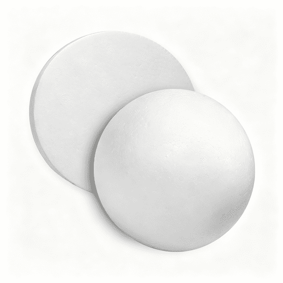 BPPEG Large Styrofoam Half Balls,White,2Pcs,Diy Craft,Half Foam Balls Craft,Diy Craft Giant Foam Balls,Smooth Solid Round Balls,For Home School Crafters