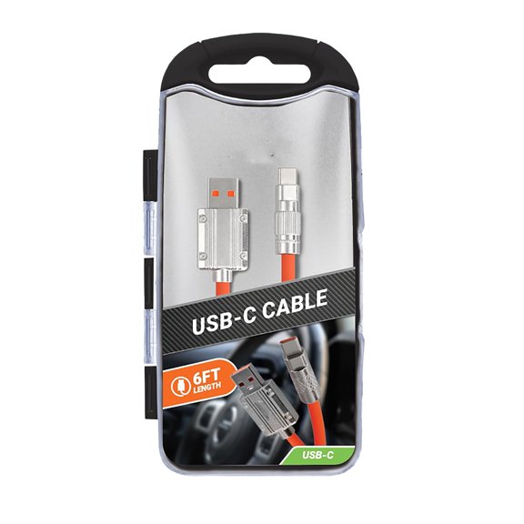 BPPEG 6ft Rugged USB to USB-C Cable, Free with Storage Case, Durable USB to USB C Cable