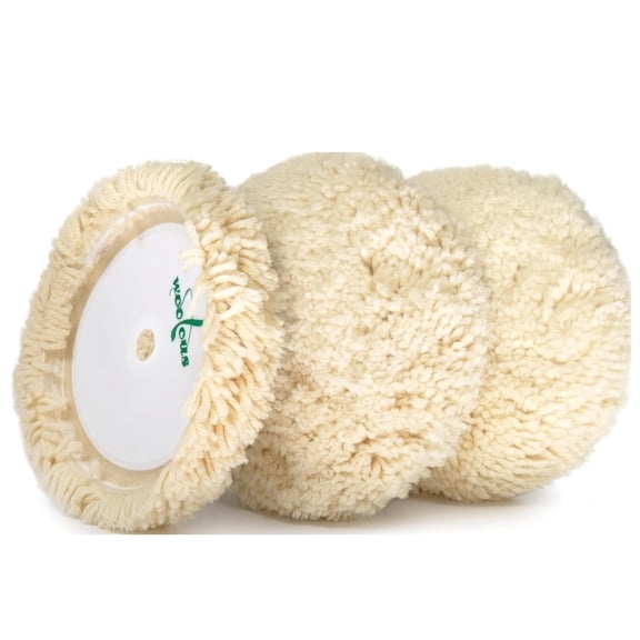 BPPEG 7 Inch Wool Buffing Pads 3 Pack Hook and Loop Polishing Buffer Pads wool buffing pad